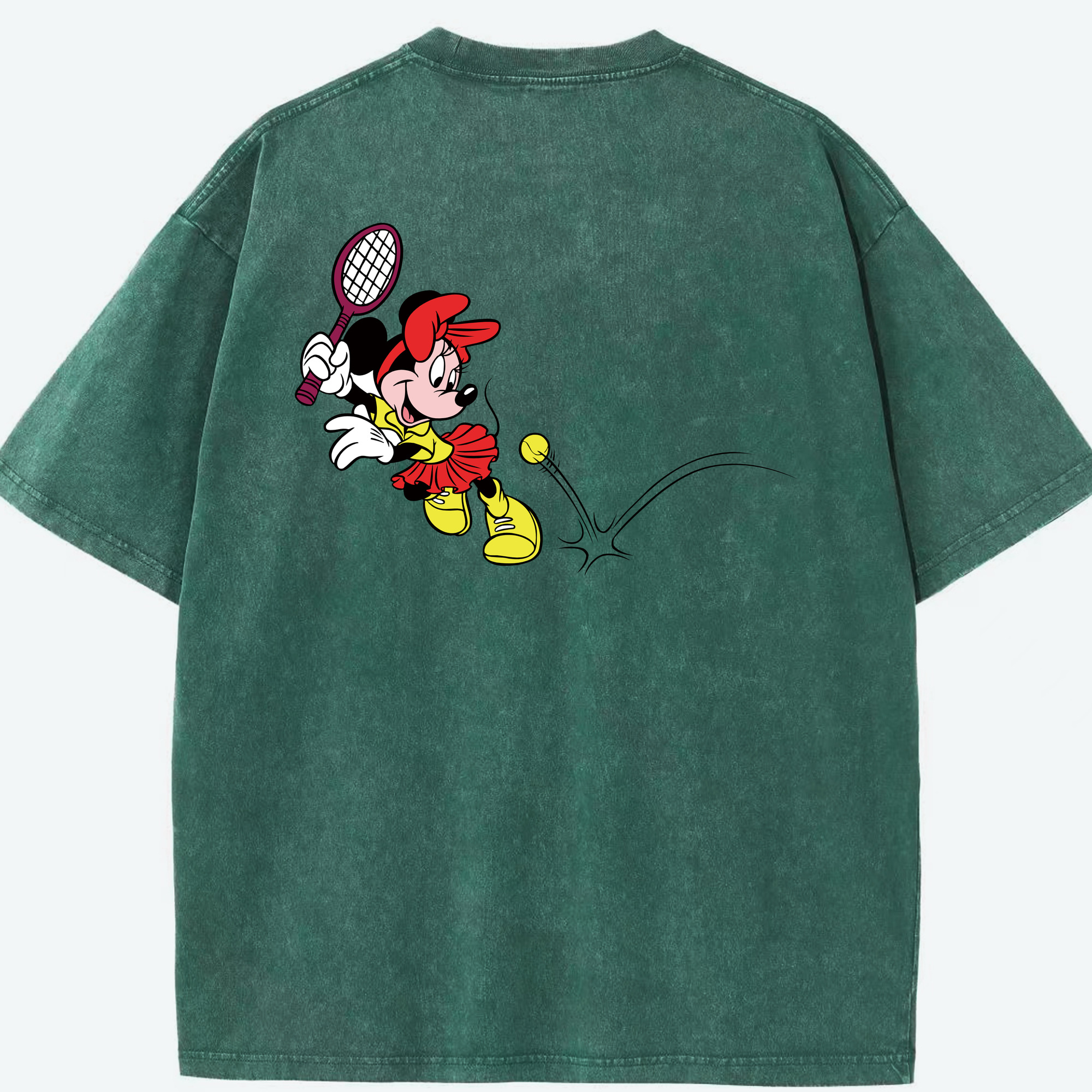 （画像用） ミッキーマウス Mickey Mouse 綿100% ヴィンテージ風 半袖Tシャツ（背面プリント）